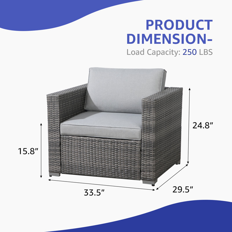 Chaise de patio avec coussin