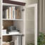 Armoire de rangement en panneau de fibres à densité moyenne, grand garde-manger avec portes en verre et tablettes réglables, armoire de rangement autoportante