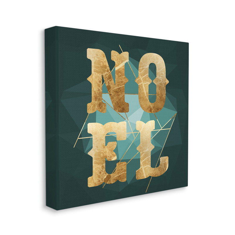 "Noel Glam Christmas", formes géométriques vertes, art mural XXL par Daphne Polselli, H 24 po x l 24 po x P 1,5 po
