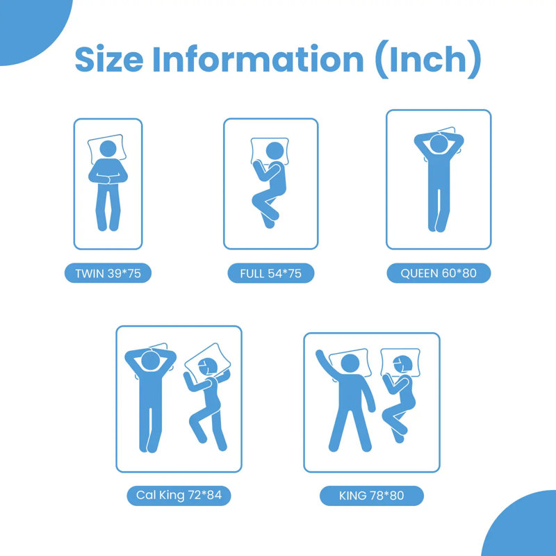 4 inch Mattress Topper, Double-layer 2 inch Memory Foam Mattress Topper & 2 inch Cool Pillow Top Mattress Pad for Back Pain Relief