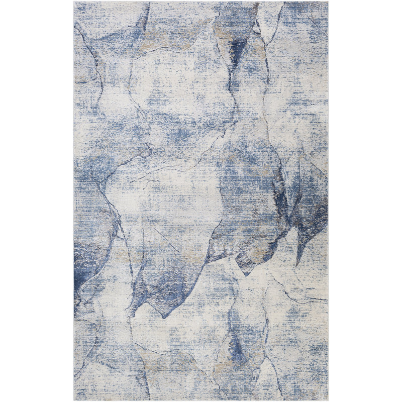 Tapis abstrait gris anthracite / gris clair Bagwell, Rectangle 10 pi x 14 pi