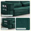 Canapé modulaire pliable Castle PlayCouch, siège à conception créative à extension instantanée avec siège central et latéral pour salon, chambre à coucher, vert