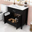 Meuble-lavabo de 30 pouces avec lavabo en céramique encastré et rangement-692637323