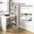 Convertible Desk with Whiteboard & Shelf Multi-Function Table, White-214148701