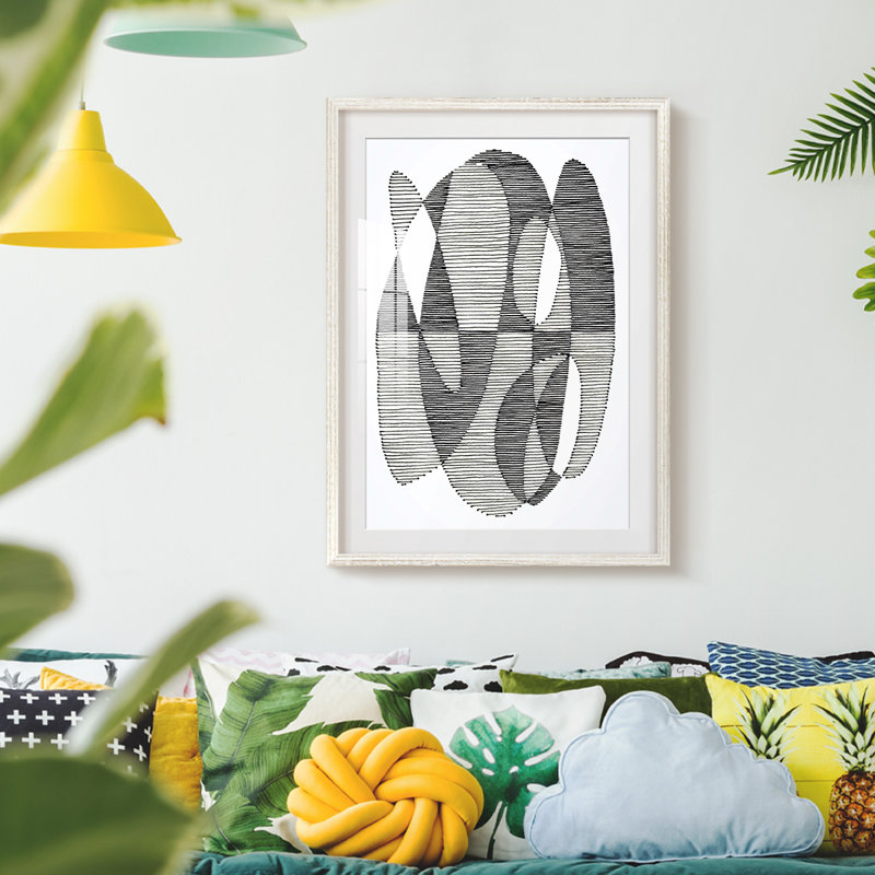 Opposite Day II -Framed Print, 19.5" H x 16.5" W, White