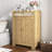 Coffee Bar Cabinet, Modern Farmhouse Buffet Sideboard  with Drawer and Adjustable Shelf