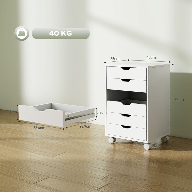 40 cm W 6 -Drawer Filing Cabinet