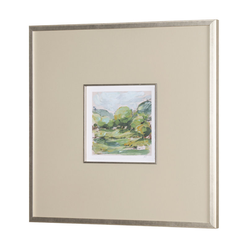 «Gaines View I By Studio A», reproduction d'art encadrée texturée matte sous verre, Vibrant View I