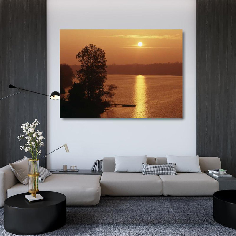 Art sur toile tendue, "Grandmaison, Mike Gallery": Canada, Ontario, Londres, lac Fanshawe au lever du soleil