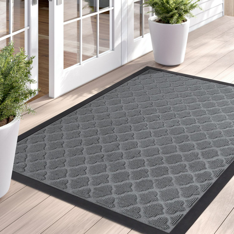 Paillasson Adelaya, Gris foncé, L 24 po x L 48 po