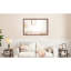 Miroir mural 48 po x 32 po rectangulaire avec cadre en aluminium garni de noyer, convient à la salle de bain, au salon, à la chambre à coucher, à la verticale / à l'horizontale, à l'épreuve de l'installation simple, très grand 48 po-2136933917