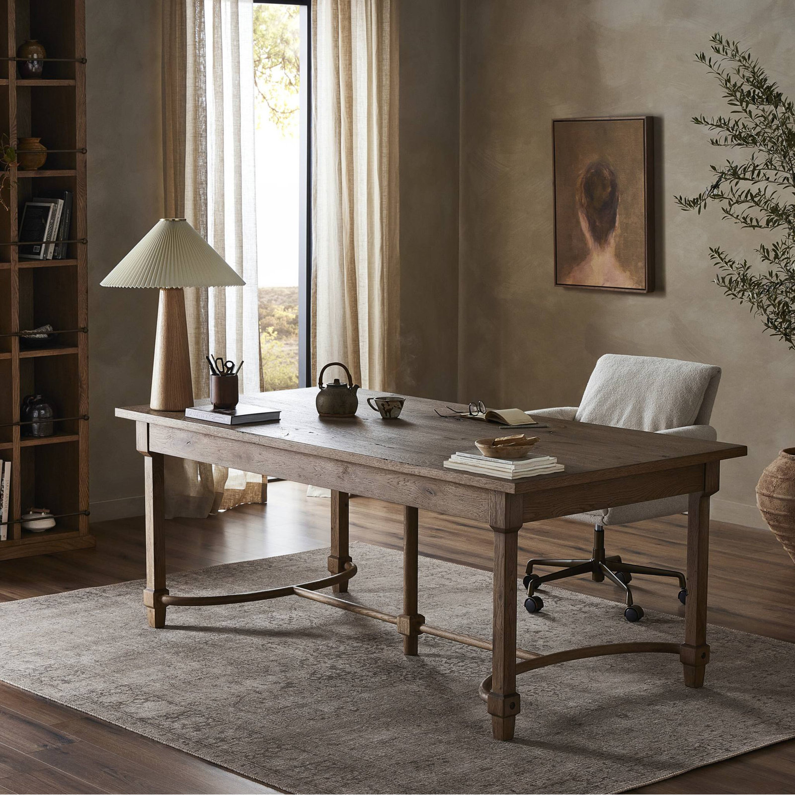 Edison Desk, Worn Oak