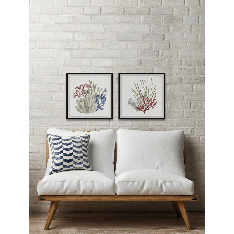 " Seaweed And Corals " 2 - Pieces Painting Print