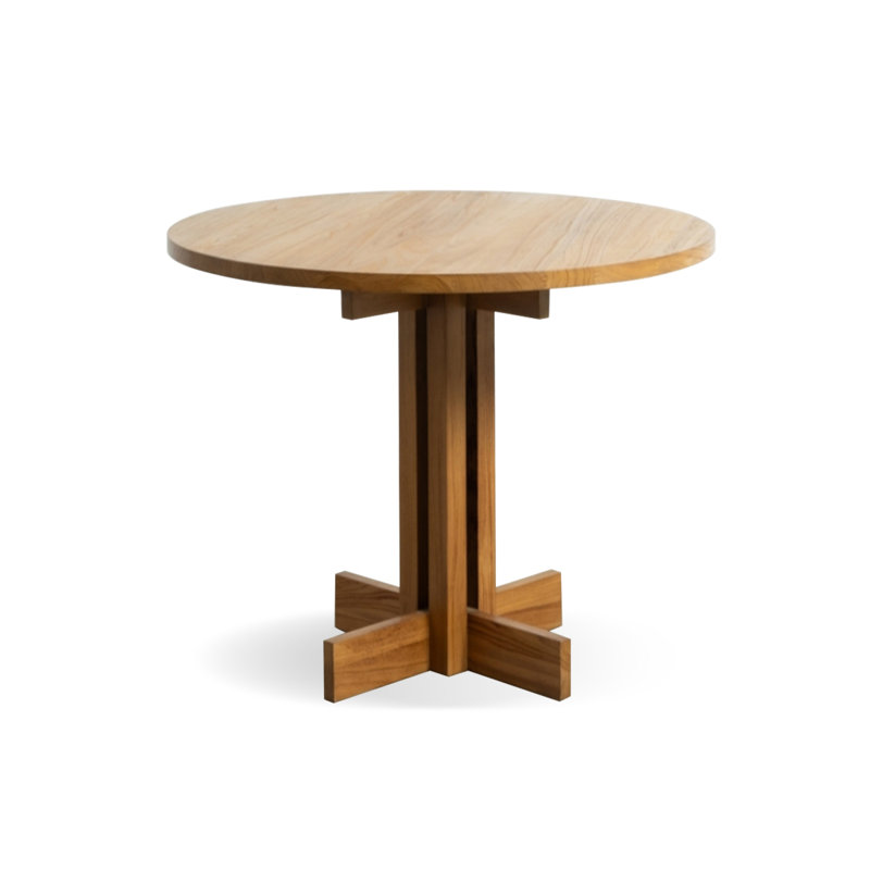 Table de salle à manger Burlywood, H 29,53 po x L 31,5 po x l 31,5 po