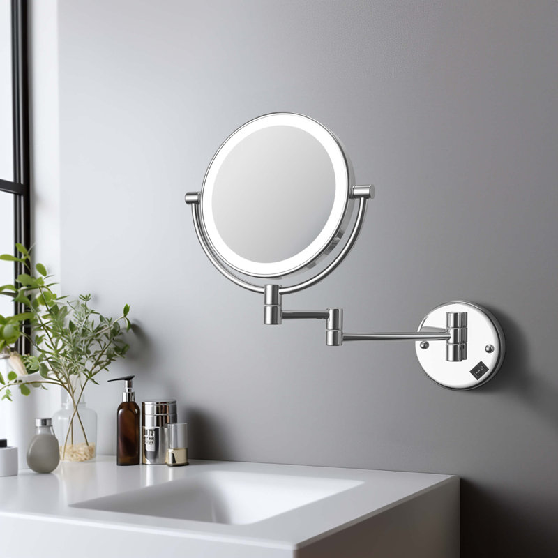 Metal Round Mirror, Chrome