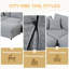 Grand canapé modulaire en U de 130 po avec 2 repose-pieds mobiles, tissu chenille, conception modulaire pour le salon-1326222516