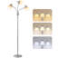  Tree Floor Lamp with 3 Adjustable Light, Standing Lamp, Silver Tone-590575804