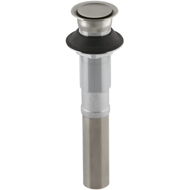 Pop-Up Bathroom Sink Drain, Vibrant Brushed Nickel, No