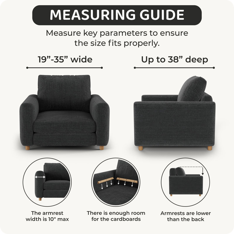 Housse extensible pour fauteuil - Douce au toucher et facile à nettoyer - Collection Velvet, Brun