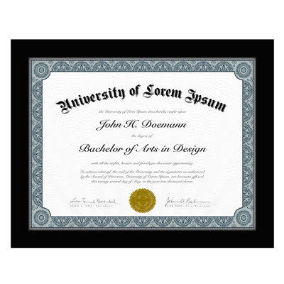 Mihir 8.5x11 Diploma Frame - Document Frame with Shatter-Resistant Glass and Engineered Wood