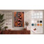 Copper Star Cascade Geometric - Wrapped Canvas-1818204956-1818204949