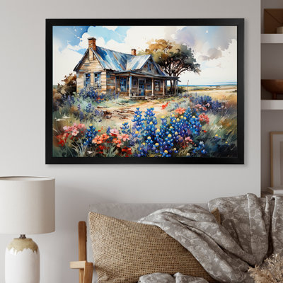«Blue Bonnets Farm Charm» sur toile