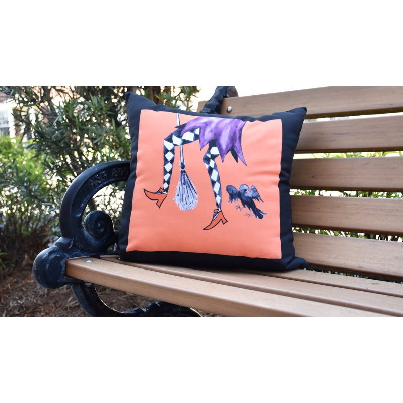 Coussin d'extérieur Witches Brew Square, 16 po x 1 po, Orange