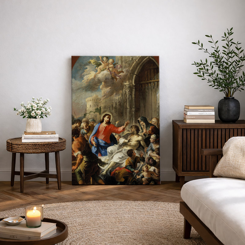 Art du Christ guérissant le mal, images de la Renaissance biblique, impression sur toile encadrée, H 36 po x l 24 po x 1,5 po