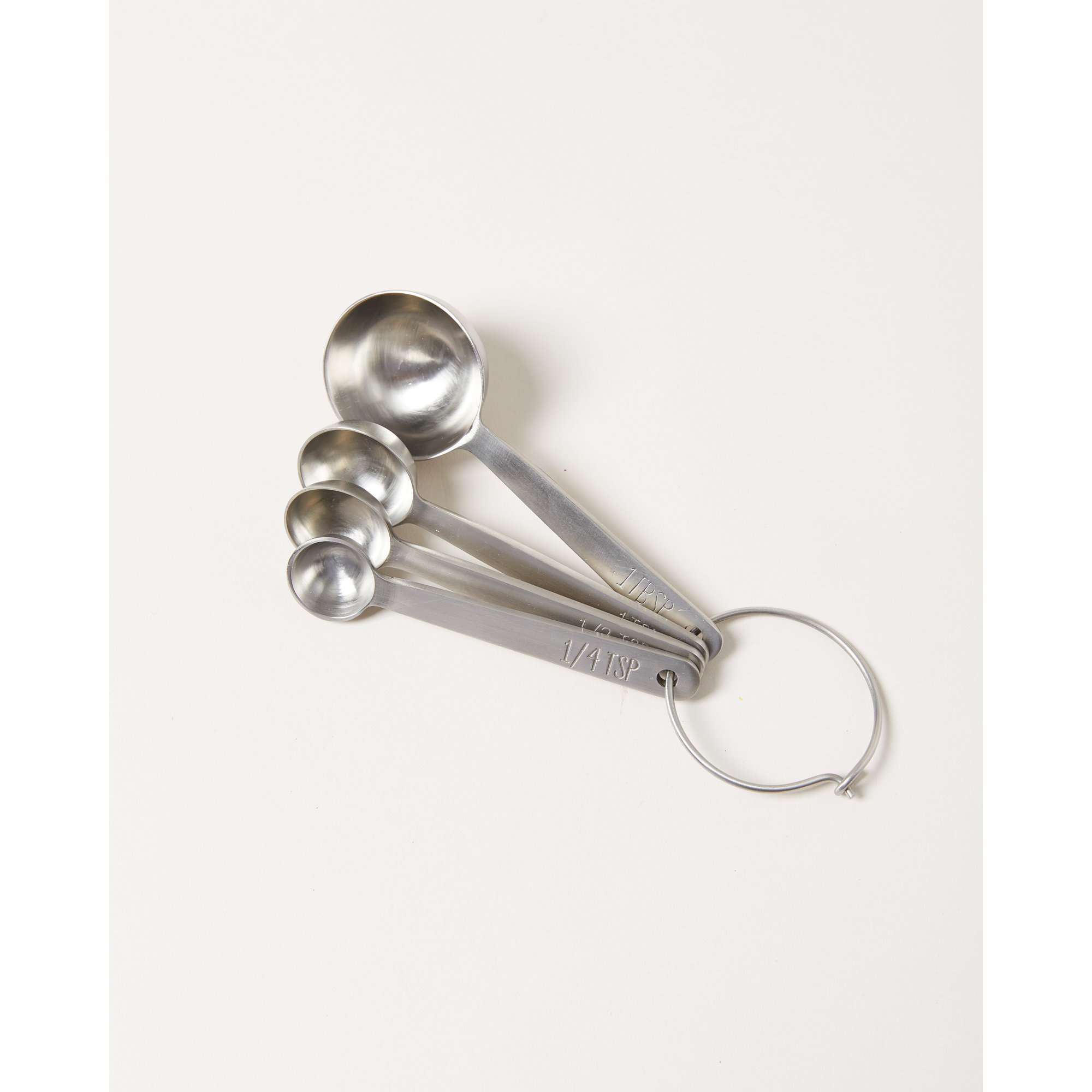 Stowe Measuring Spoon Set, Brushed Silver