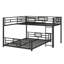 Kelvisha L-Shaped Metal Twin Over Full Size Bunk Bed-106342078