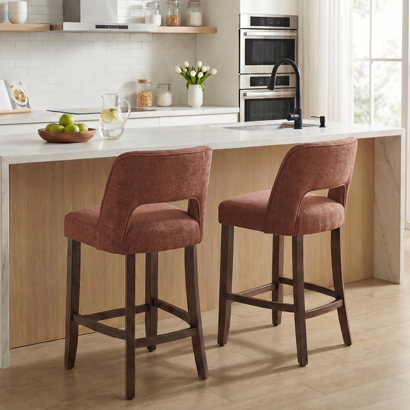 Tabouret de bar Bisto, Rouille / cadre brun