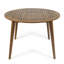 Round Wooden Slatted Patio Table