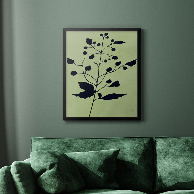 Toile encadrée de qualité supérieure Earthly Botanical II - prête à être accrochée, Noir, H 24 po x l 20 po
