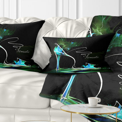 Coussin abstrait à talons hauts - Street Art