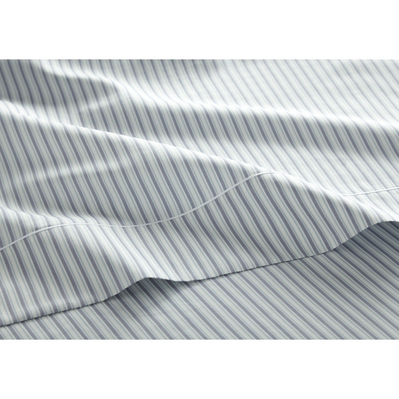 Windsor Stripe Classic Printed Sheet Set, Full/Queen Sheet Set with 2 Pillowcases, Stripe Wedgewood