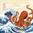 Funny Ocean Octopus Shower Curtian for Bathroom Waterproof Fabric Bath Curtain Sets with Hooks 72''×72''