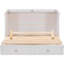 Lit pour grand lit, blanc avec rangement apparent Une chambre à coucher élégante - Modern Element Queen-399473075-399473077