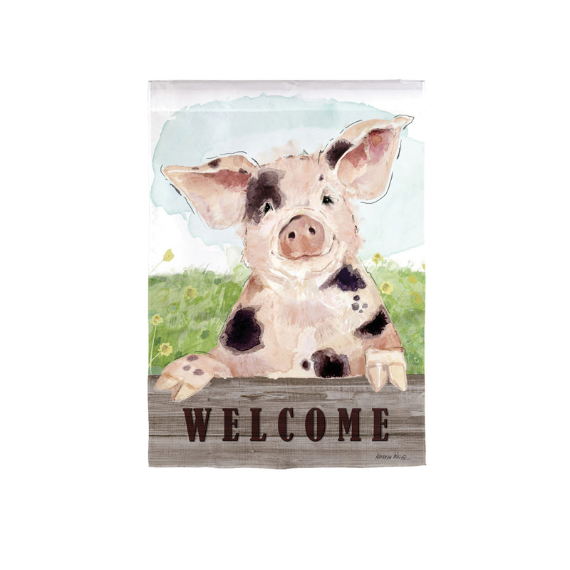 Drapeau en suède tacheté cochon
