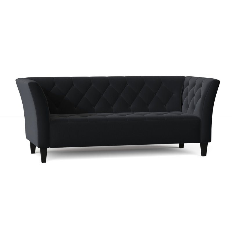 Carruth Upholstered 76'' Sofa, Bella Lagoon Performance Velvet