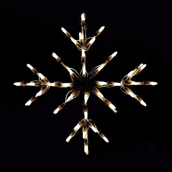 Figurine lumineuse flocon de neige, Blanc chaud