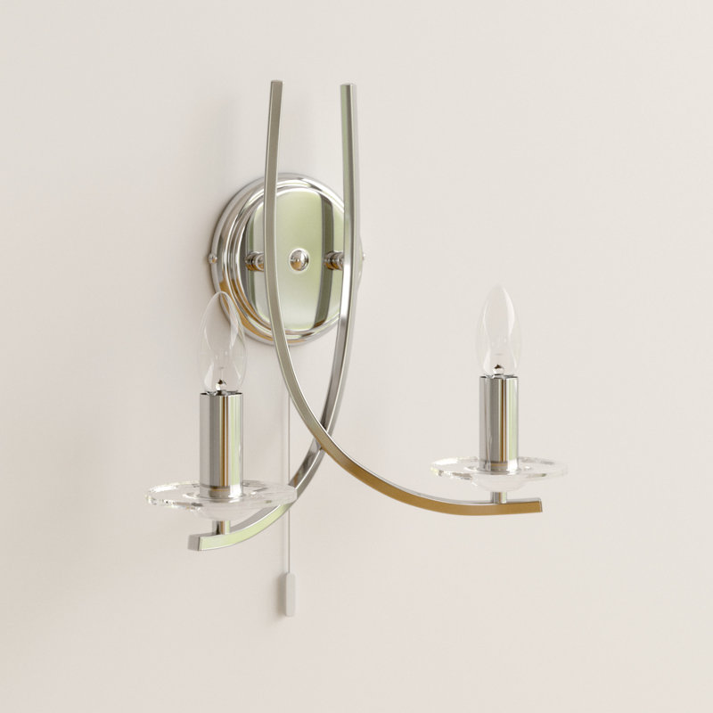 Pamelia Candle Wall Light, Chrome