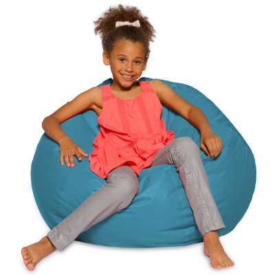 Bean Bag Chair for Kids, Teens, and Adults - Filled with Soft Beads, Includes Removable and Machine Washable Cover - Multiple Colors, Sizes and Fabrics including Soft Nylon & Canvas with Patterns