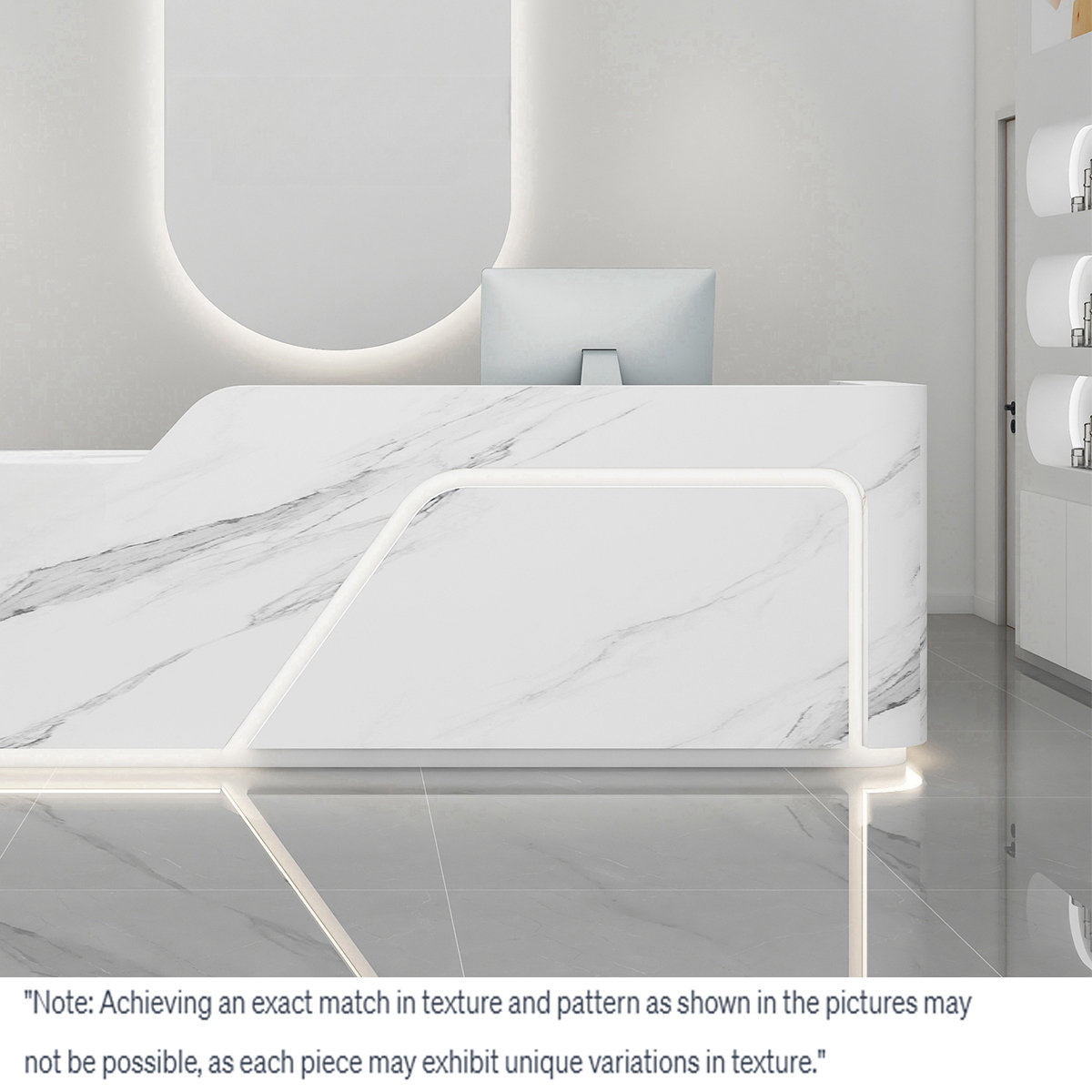 Brayden Studio® Claytie 2 Person Rectangle Laminate Reception Desk with