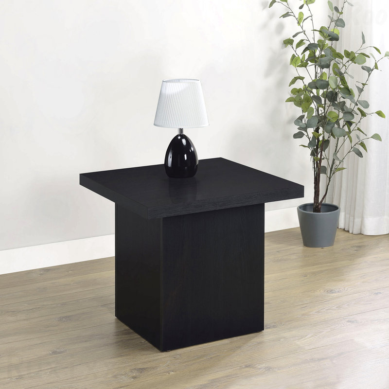 Table de bout carrée noire, Noir