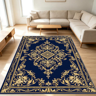 1PC Traditional Persian - style Area Rugs for Living Room, Soft and Comfortable, Suitable for all seasons, easy - to - maintain, machine washable Indoor floor mat, suitable for Bedroom, Dining Room, Hallway, Office, Patio, Home Decor, Outdoor Decor.