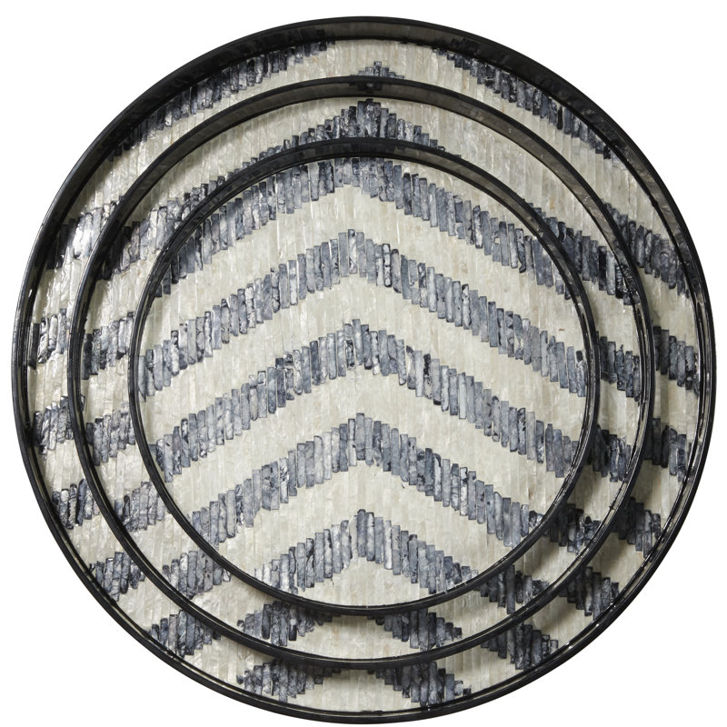 Bok Mother Of Pearl Tray - Set of 3