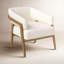 Chaise d'appoint rembourrée Maudette-88235088
