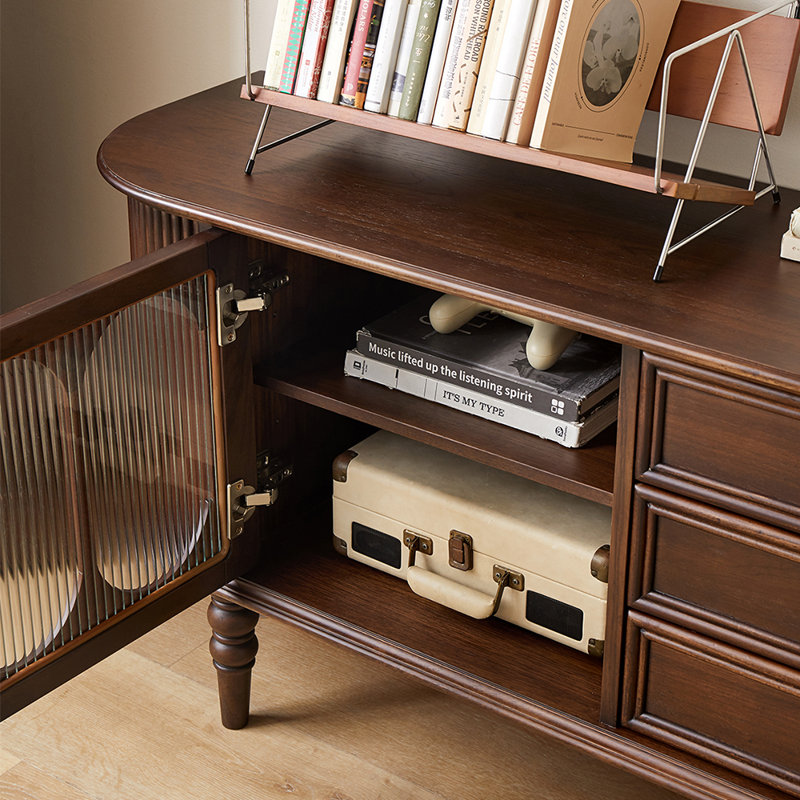 Medieval style TV stand, Brown