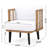 Club Chair For Outdoor Balcony - Stylish Design With Water- Cushions & Legs Seat Modern Flair Wood Frame