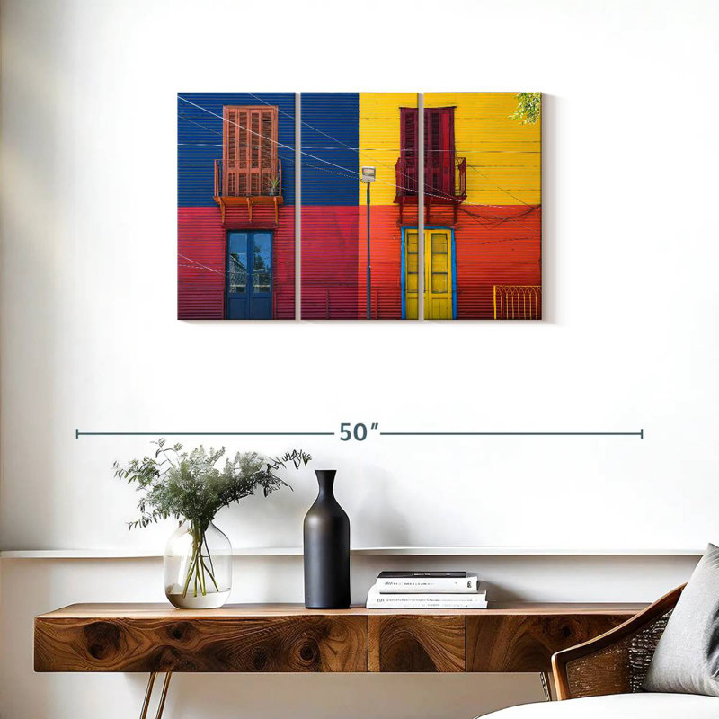 Sebbie Colorful La Boca Buildings, 20" H x 33" W